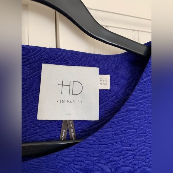 Anthropologie Royal Blue Mini Dress Size 0 - Picture 3 of 4